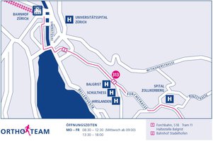 Standort ortho-team.ch - Zürich Forchstrasse