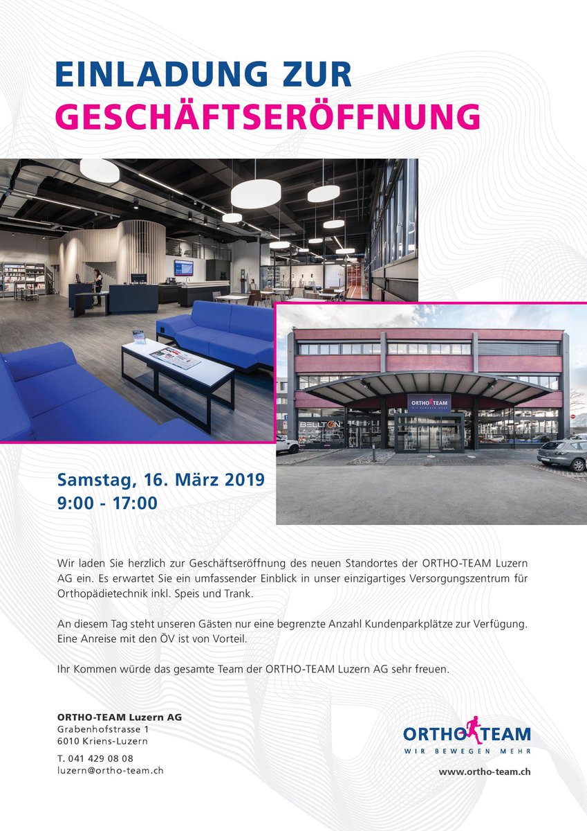 ORTHO-TEAM Luzern AG Eröffnung 1