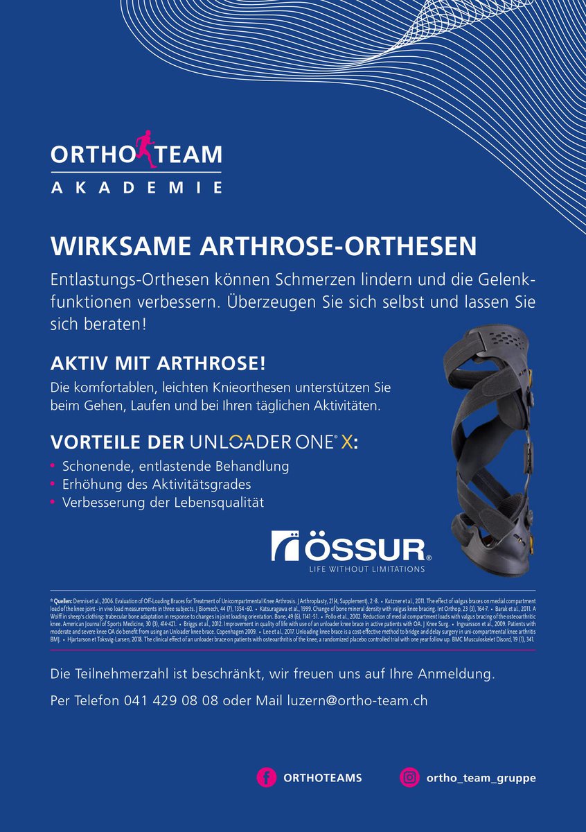 Arthrose Orthesen Testtage