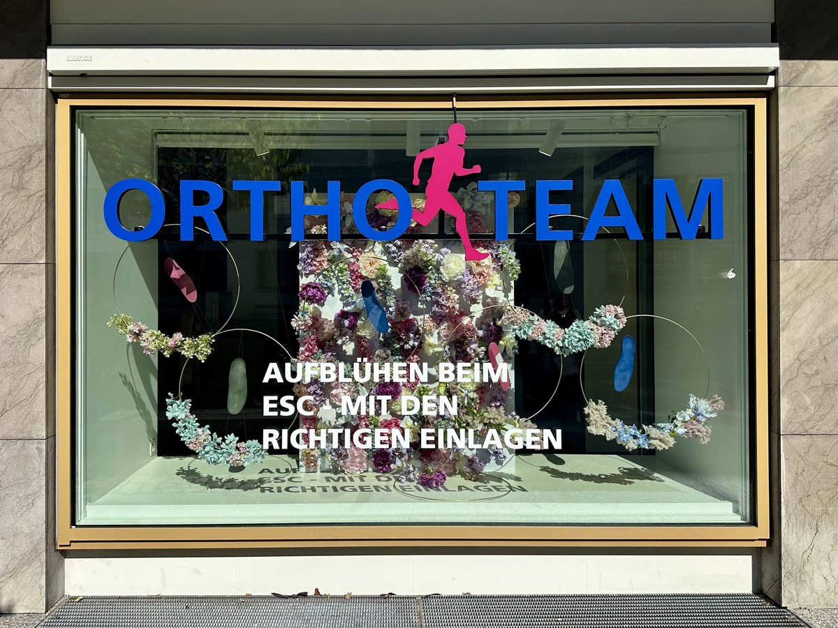 ESC Basel Schaufenster ORTHO-TEAM